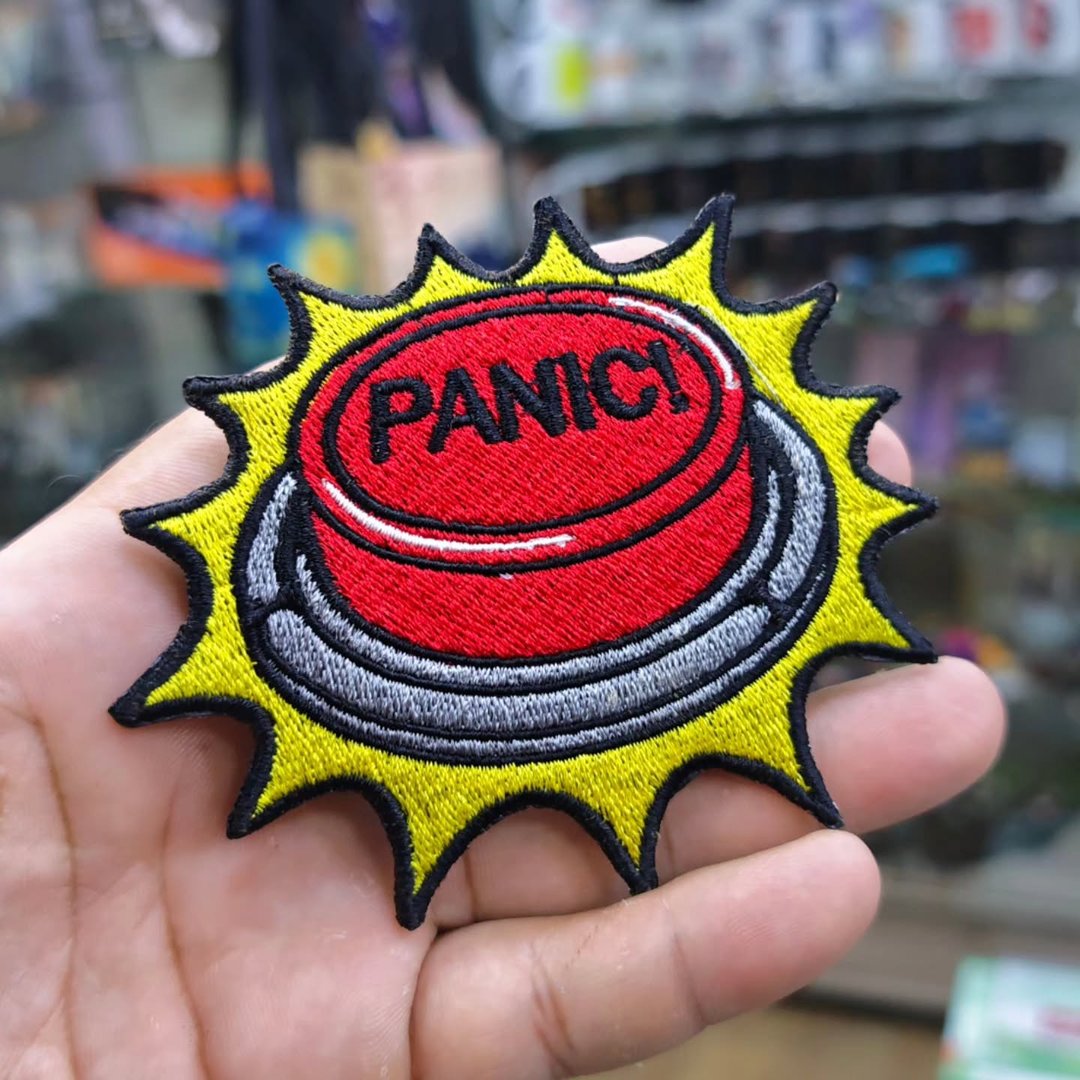 Embroidered Patch Panic 105 x 90 MM - alternate view