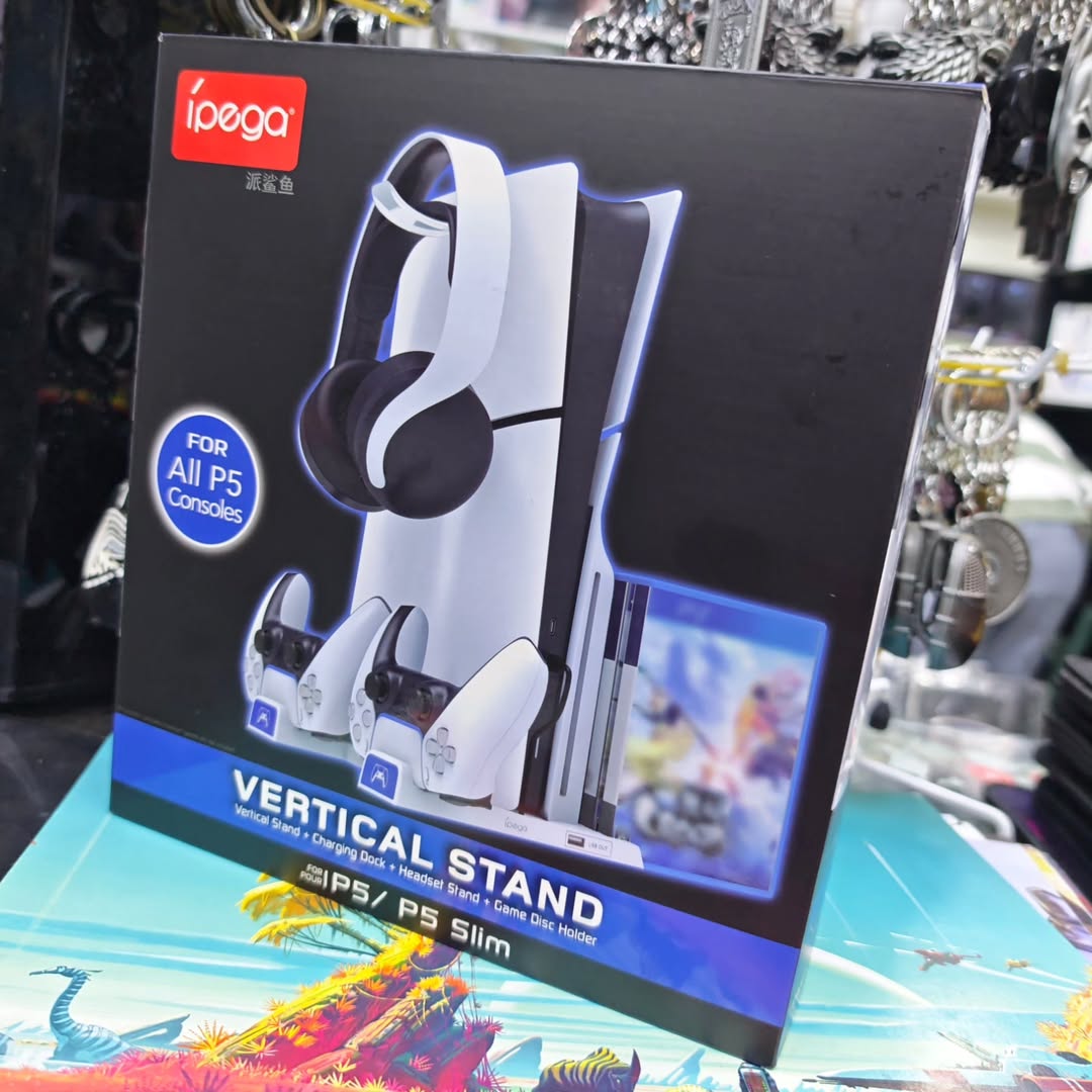 Vertical Stand P5/ P5 Slim Charging Dock Headset Stand and Game Disc Holder - alternate view
