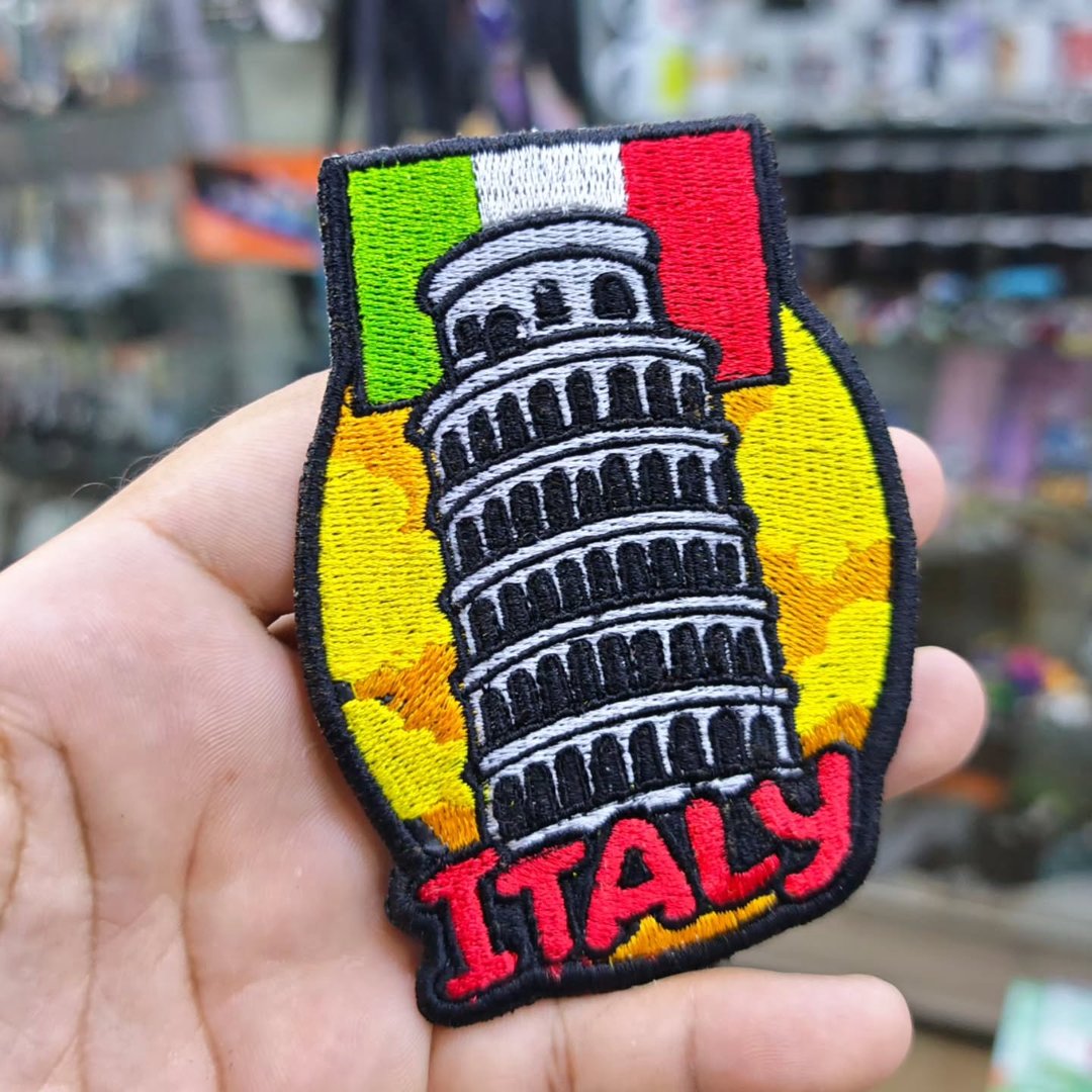 Embroidered Patch Italy Pisa Tower 110 x 75 MM - alternate view