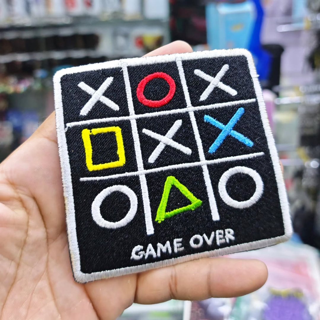 Embroidered Patch Tic Tac Toe 95 x 105 MM - alternate view