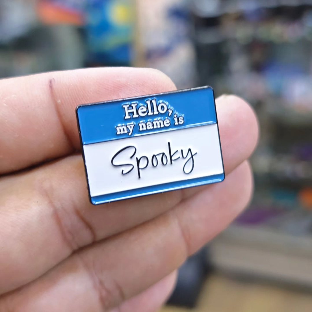 Hello My Name Is Spooky Pins - alternate view
