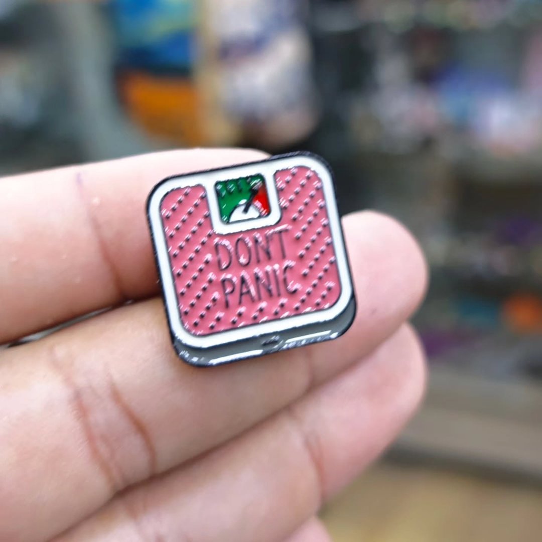 Dont Panic Pins - alternate view