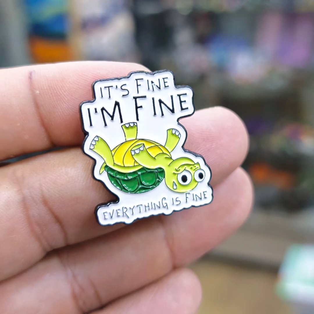 Im Fine Everything Is Fine Pins - alternate view