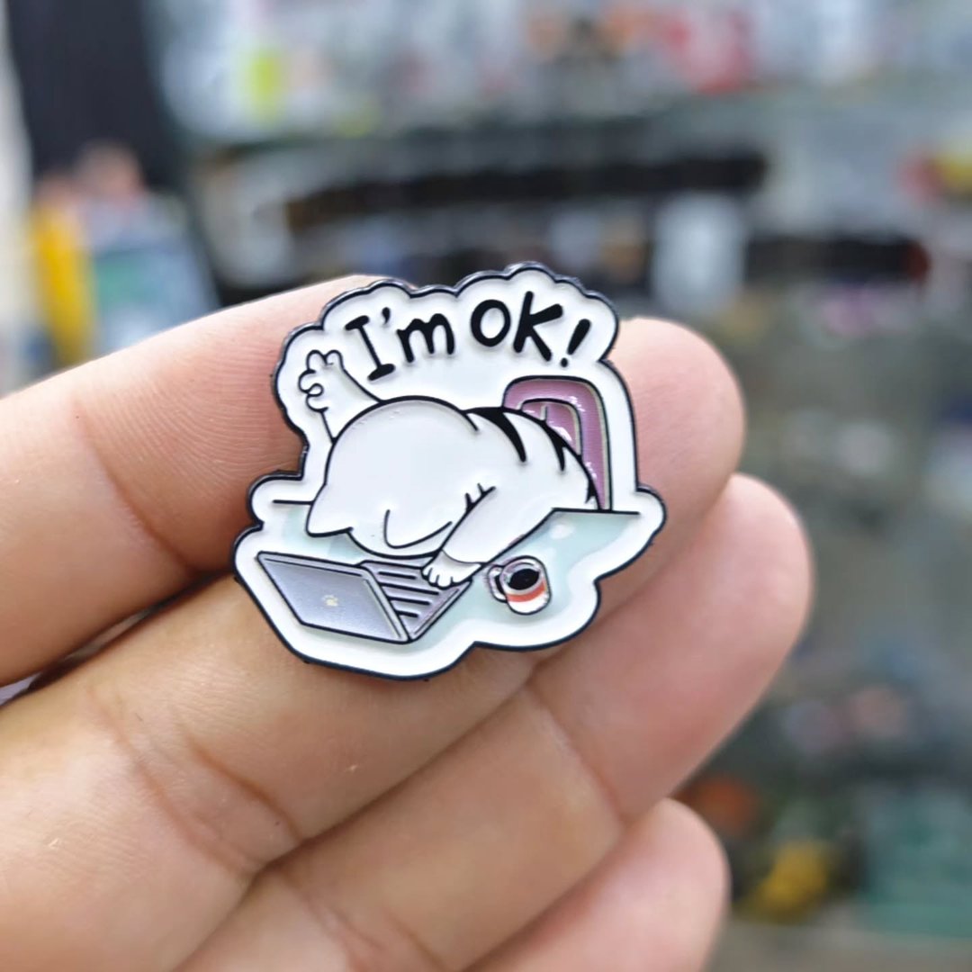 Cat Im Ok Pins - alternate view
