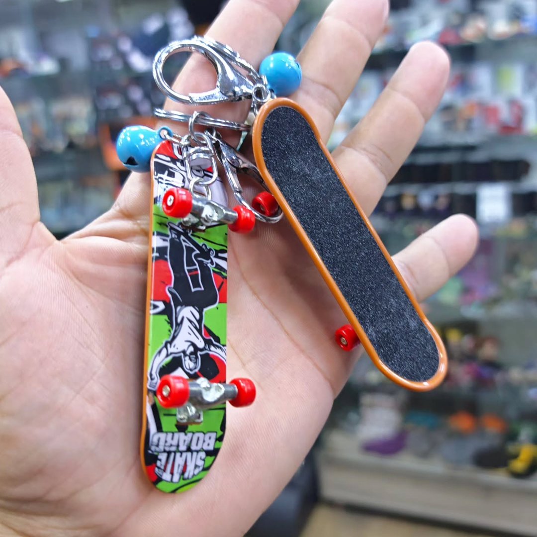 Skateboard Keychain - alternate view