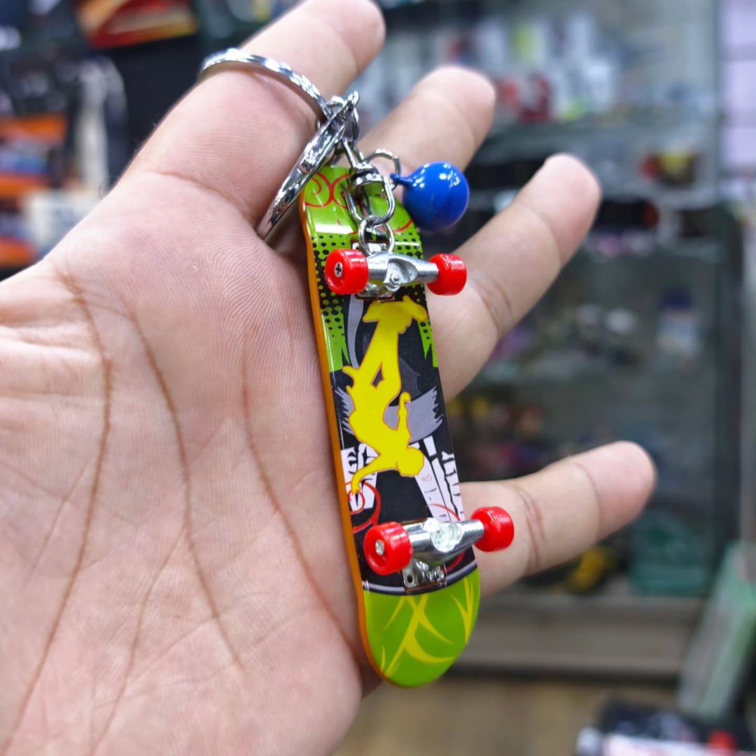 Skateboard Keychain - alternate view