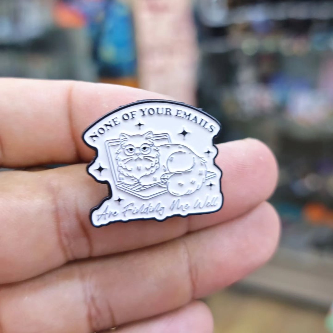 None Of Your Emails Cat Pins - alternate view