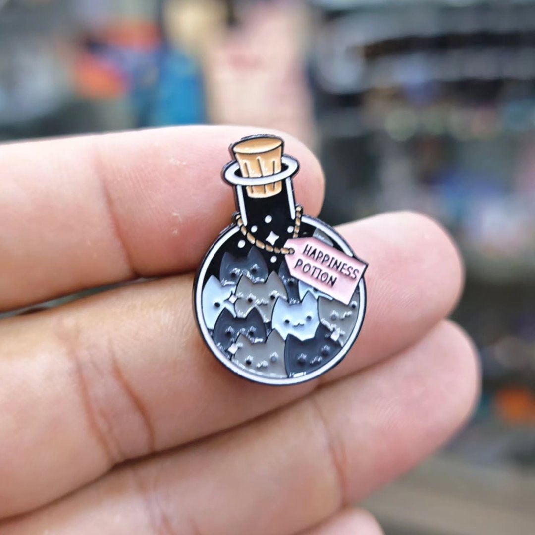 Hapiness Potion Cat Pins - alternate view