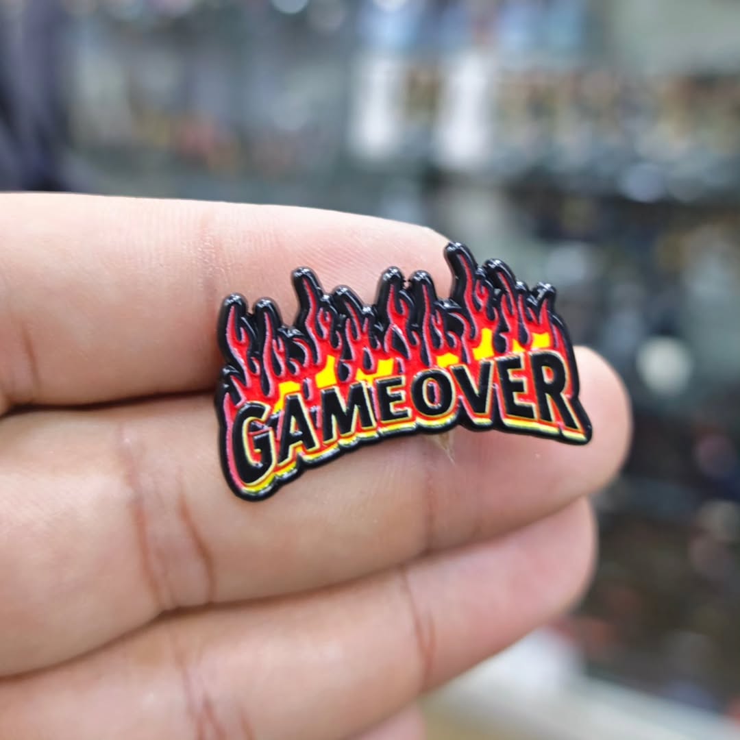 Game Over Gaming Pins - alternate view