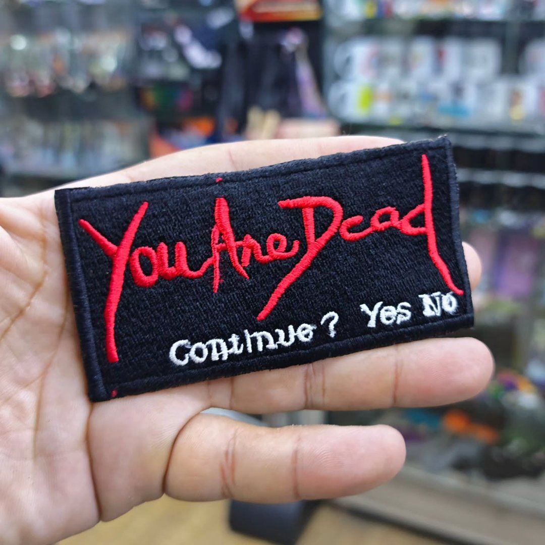Embroidered Patch You Are Dead 55 x 110 MM - alternate view
