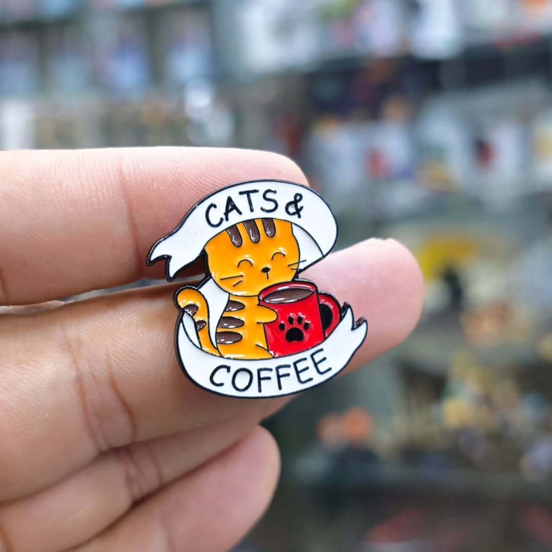Cats & Coffee Pins - alternate view