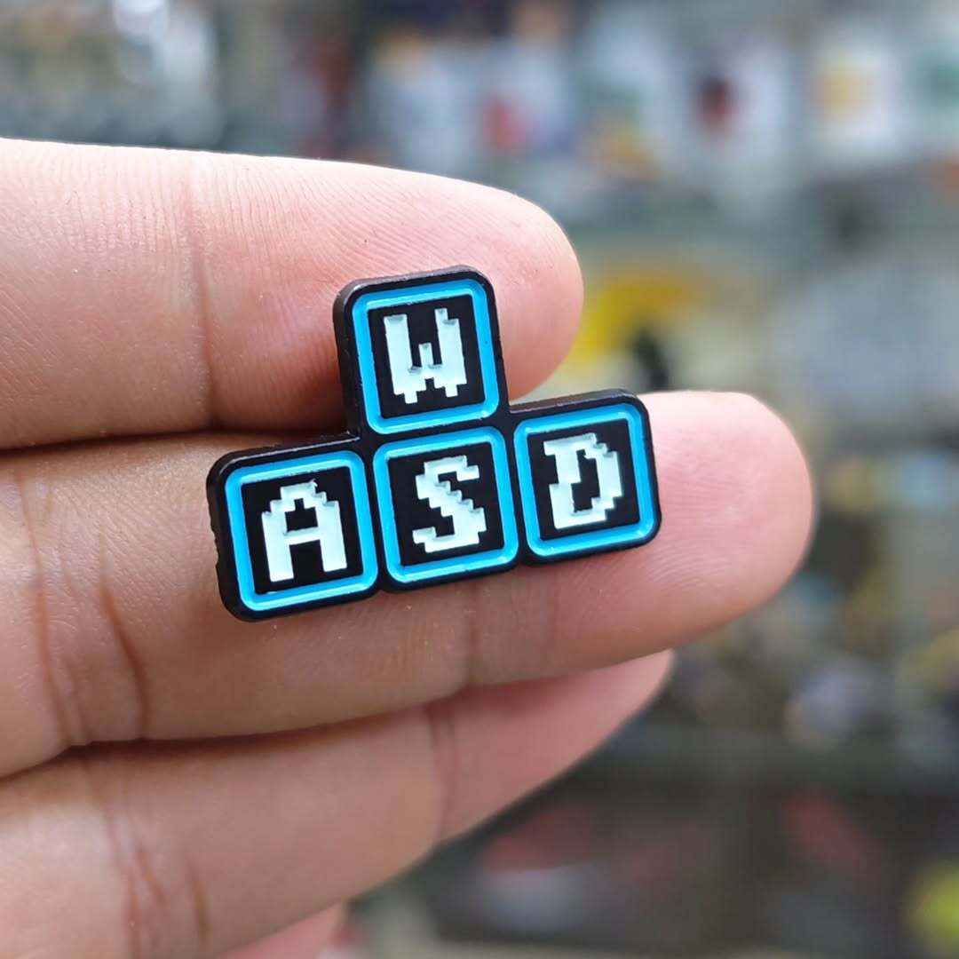 AWSD Keyboard Pins - alternate view
