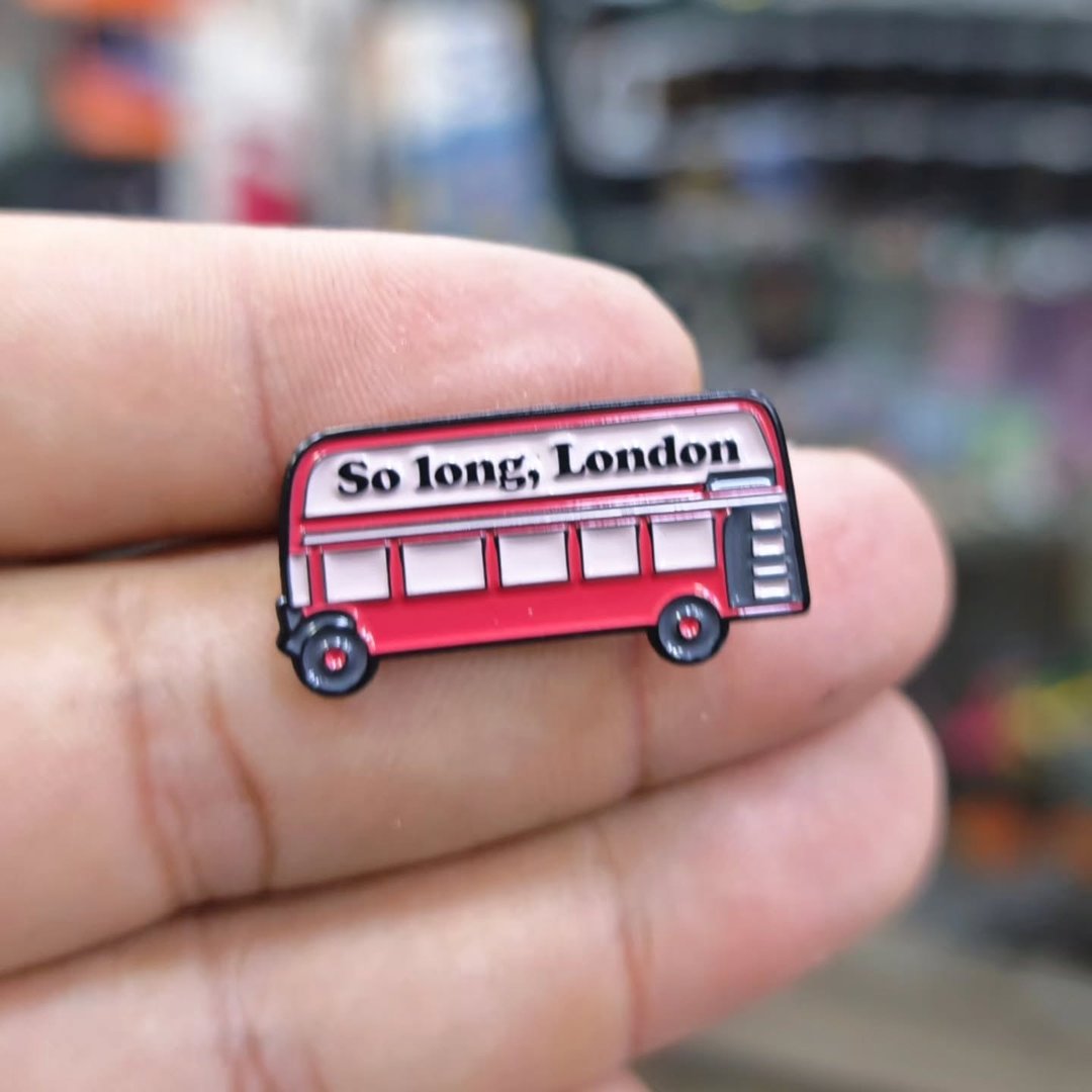 So Long Bus London Pins - alternate view