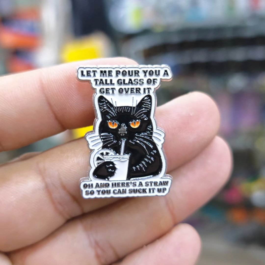 Cat Let Me Pour You Pins - alternate view