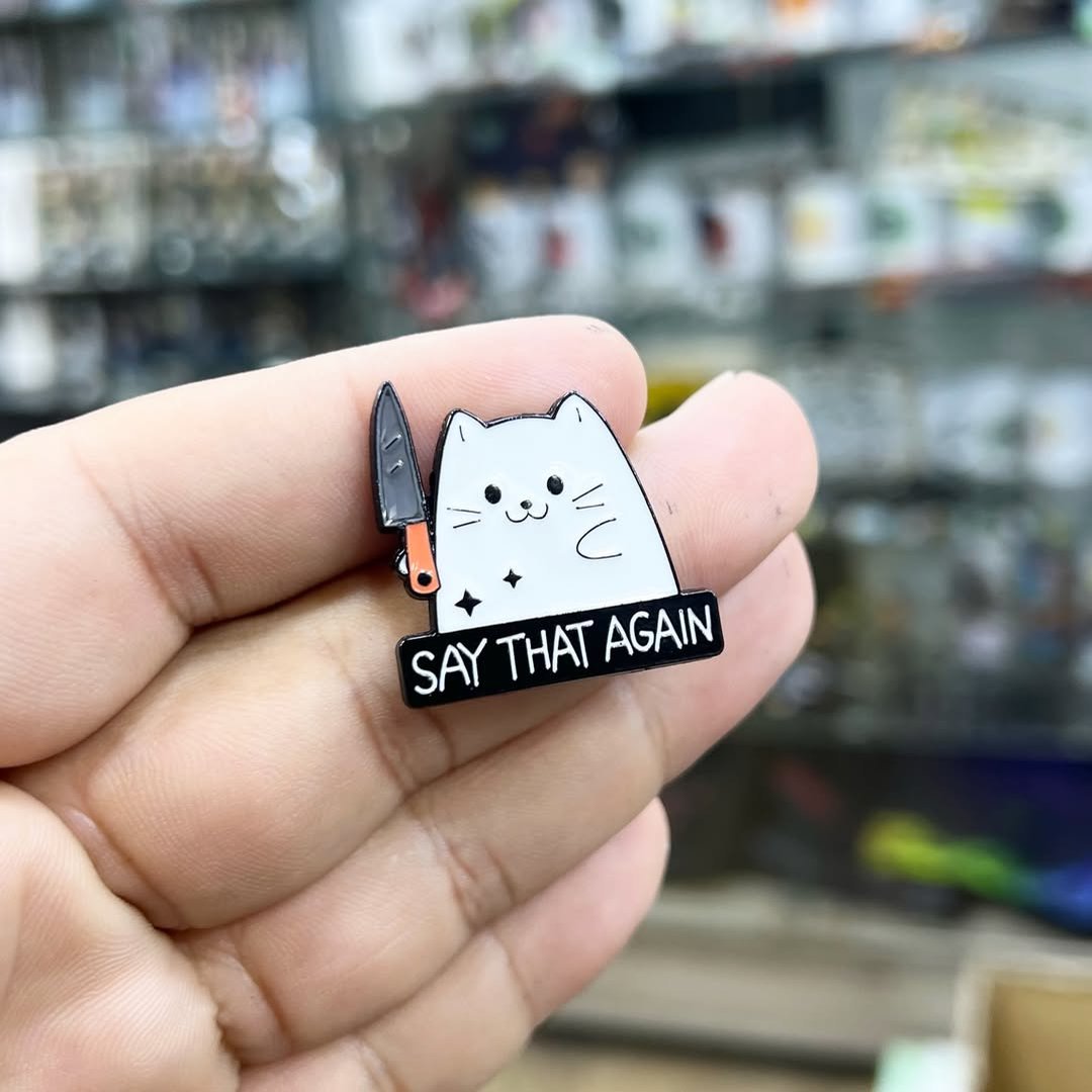 Say That Again Cat Pins - alternate view