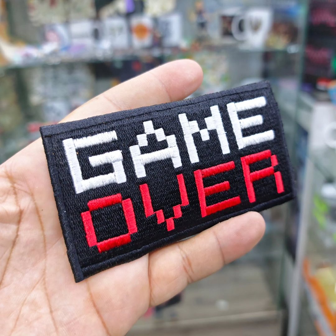 Embroidered Patch Game Over 115 x 65 MM - alternate view