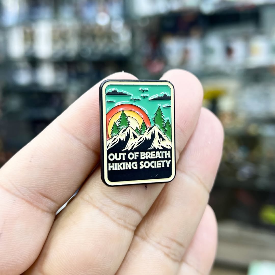 Out Of Breath Hiking Society Travel Pins - alternate view