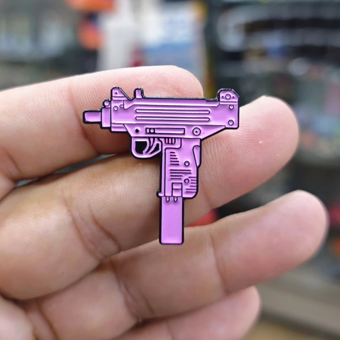 Uzi Gun Pins - alternate view