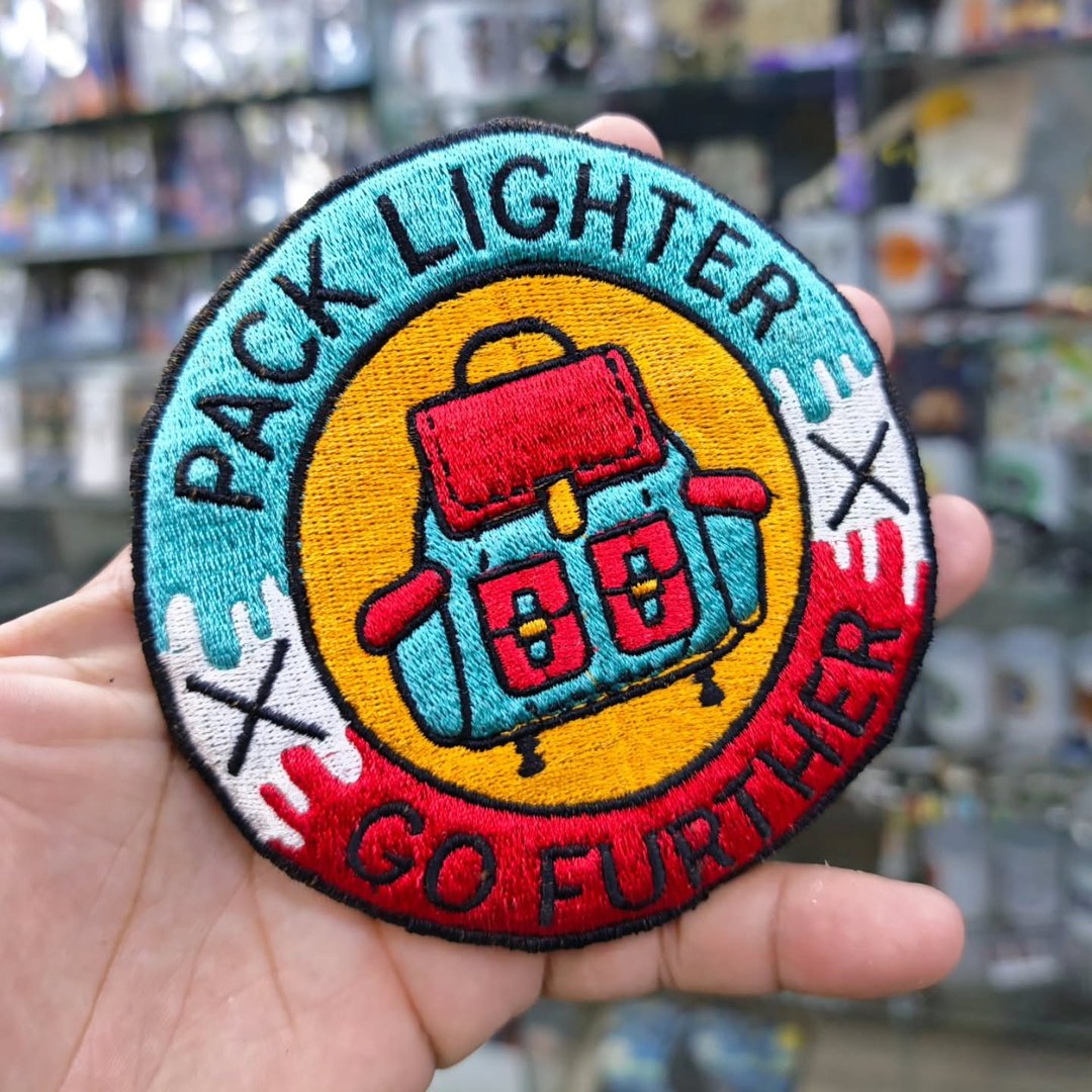 Embroidered Patch Pack Lighter Go Further  115 x 115 MM - alternate view