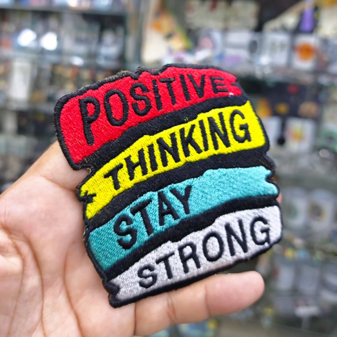 Embroidered Patch Positive Thinking 90 x 100 MM - alternate view