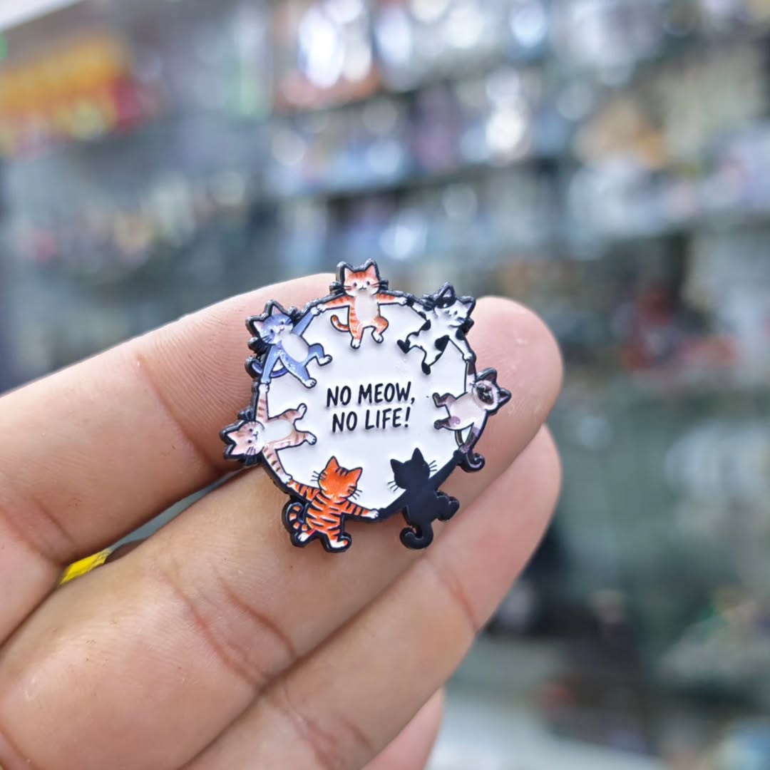 No Meow No Life Pins - alternate view