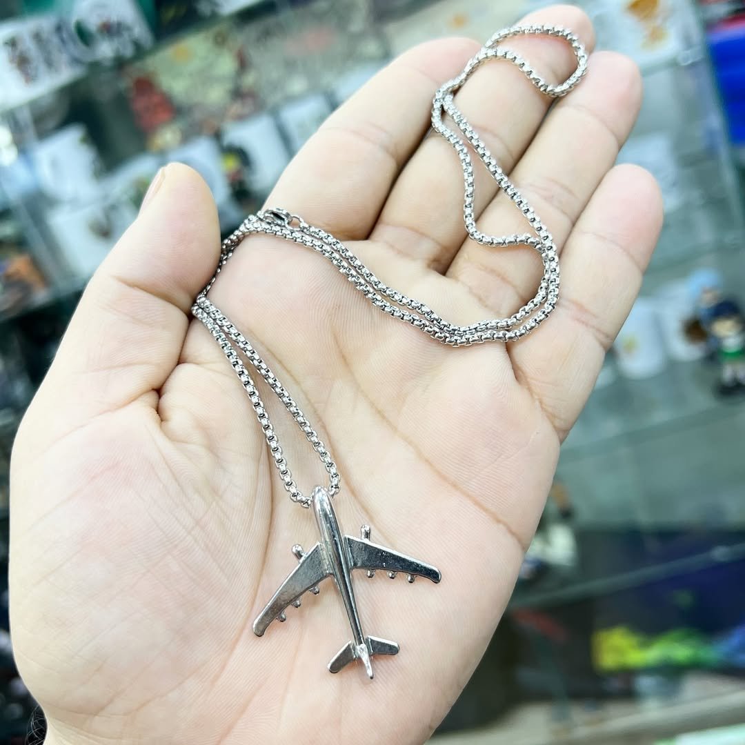 Airplane Necklace #99 - alternate view