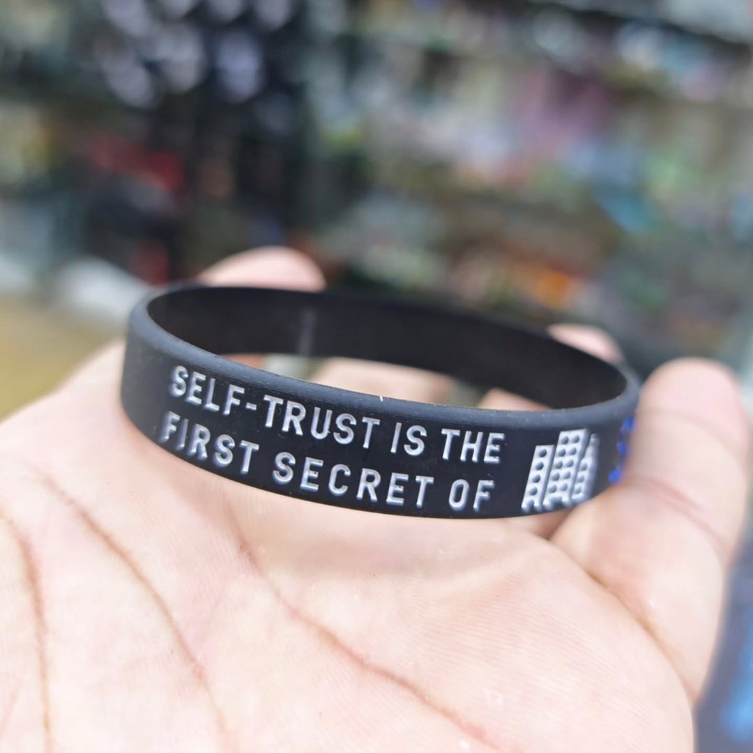 Self Trust Is The First Secret Of Succes Silicone Bracelet - alternate view