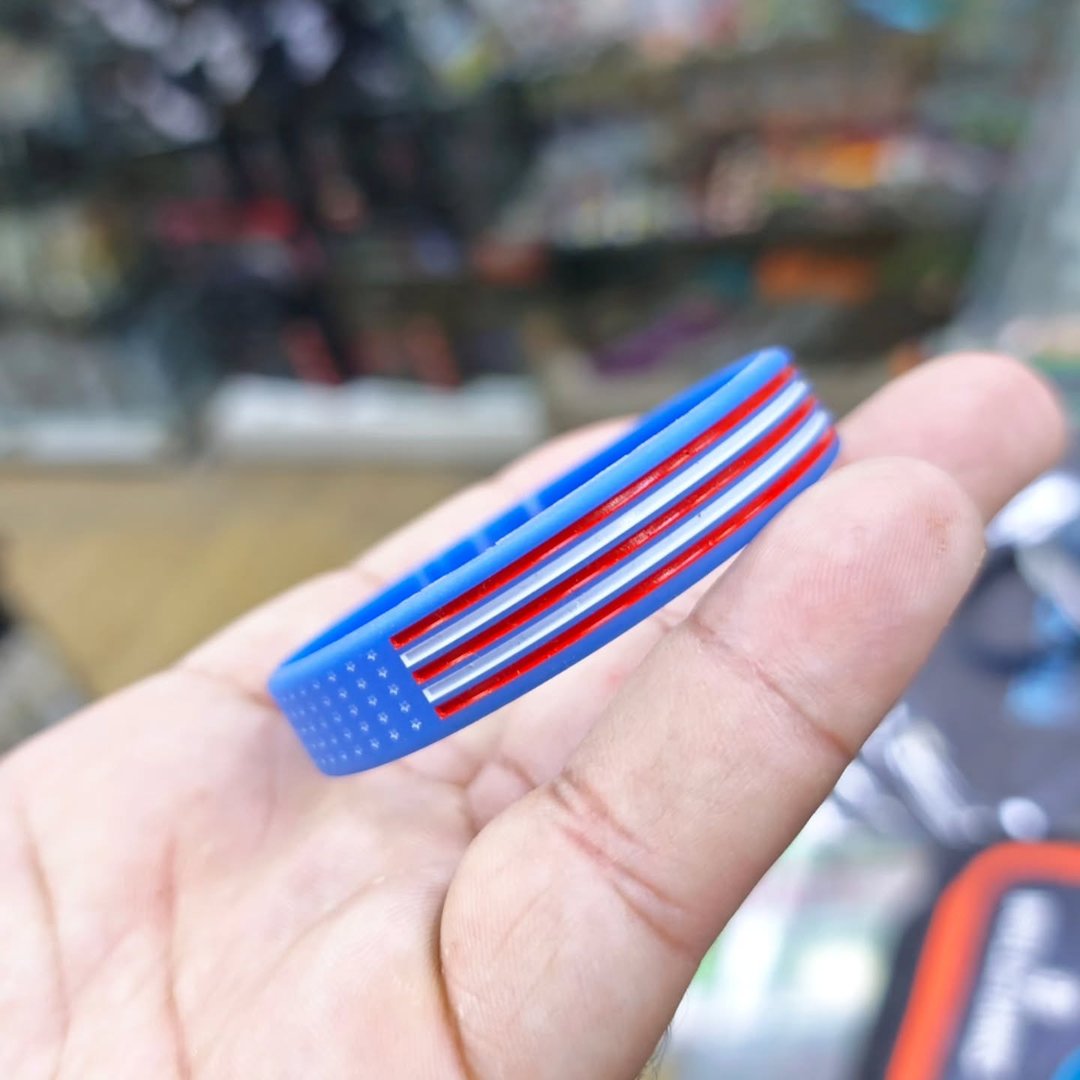 USA Flag Silicone Bracelet - alternate view