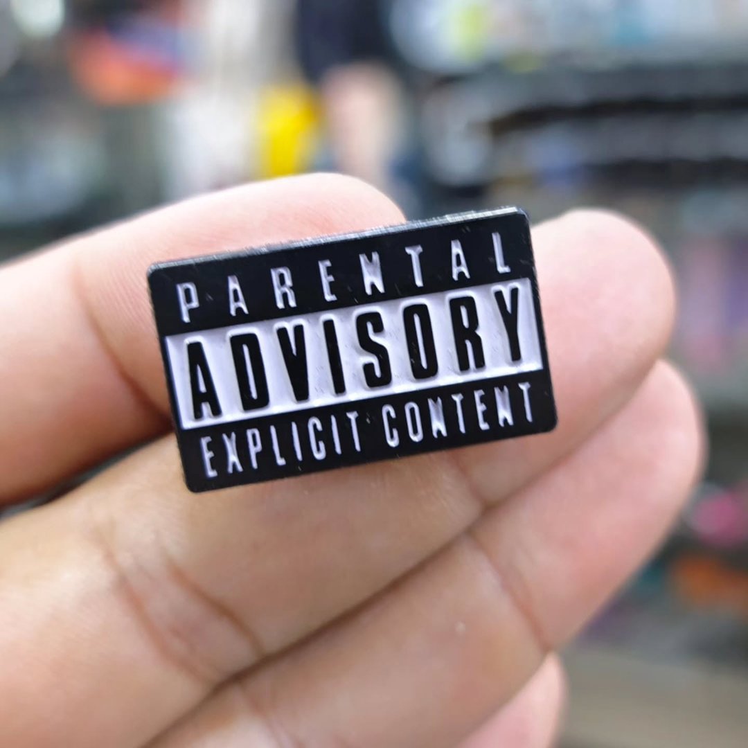Parental Advisory Pins - alternate view