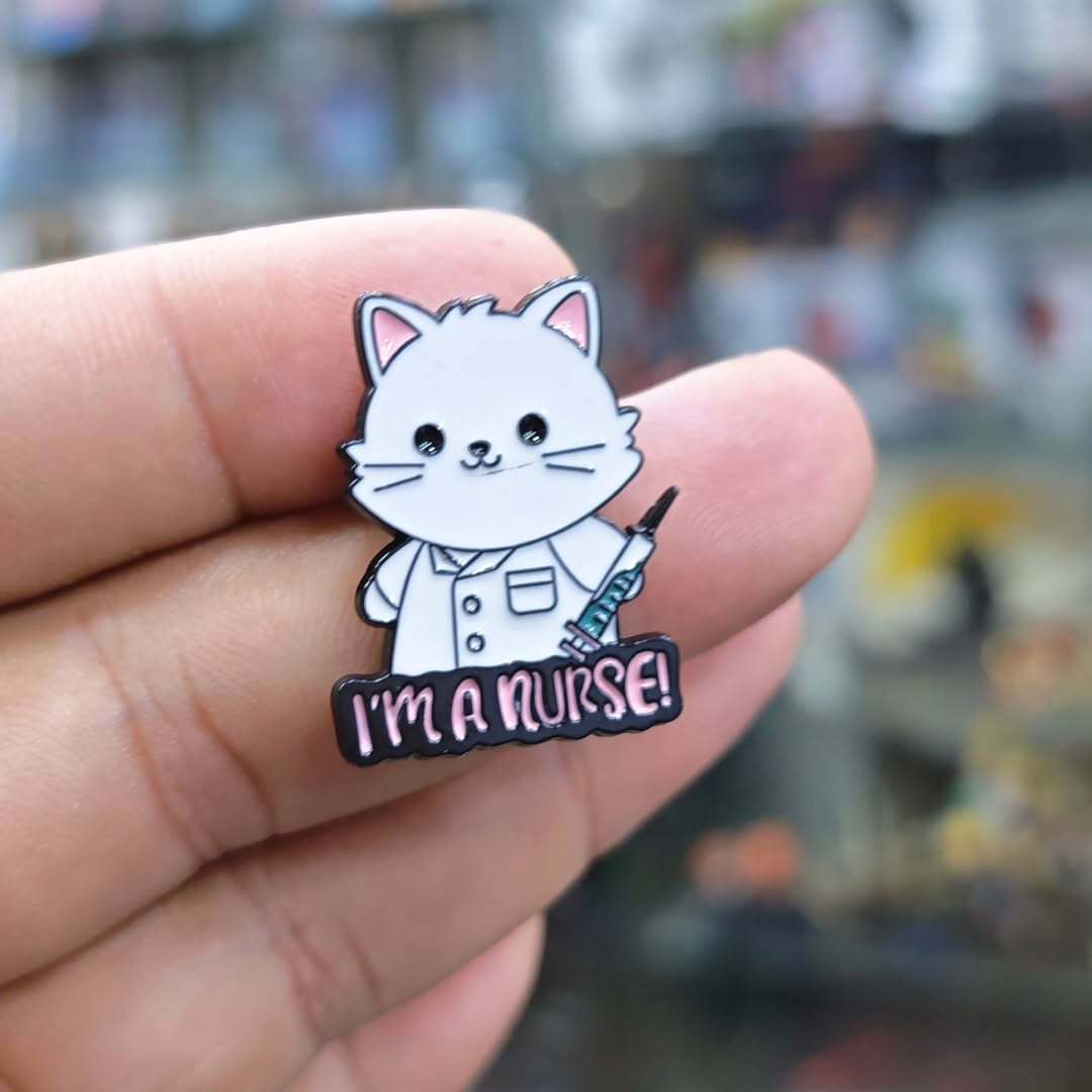 Im A Nurse Cat Medical Pins - alternate view