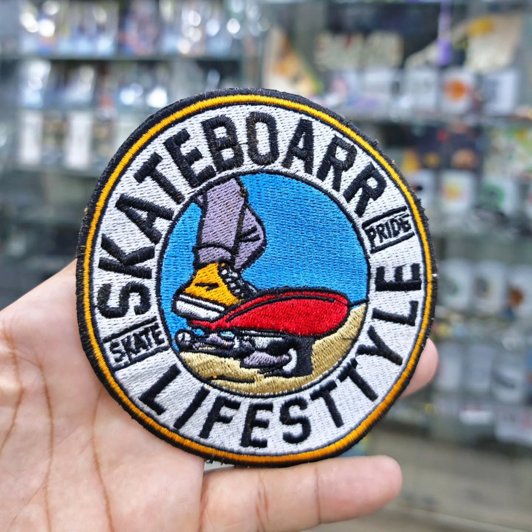 Embroidered Patch Skateboard Lifestyle 110 x 115 MM - alternate view