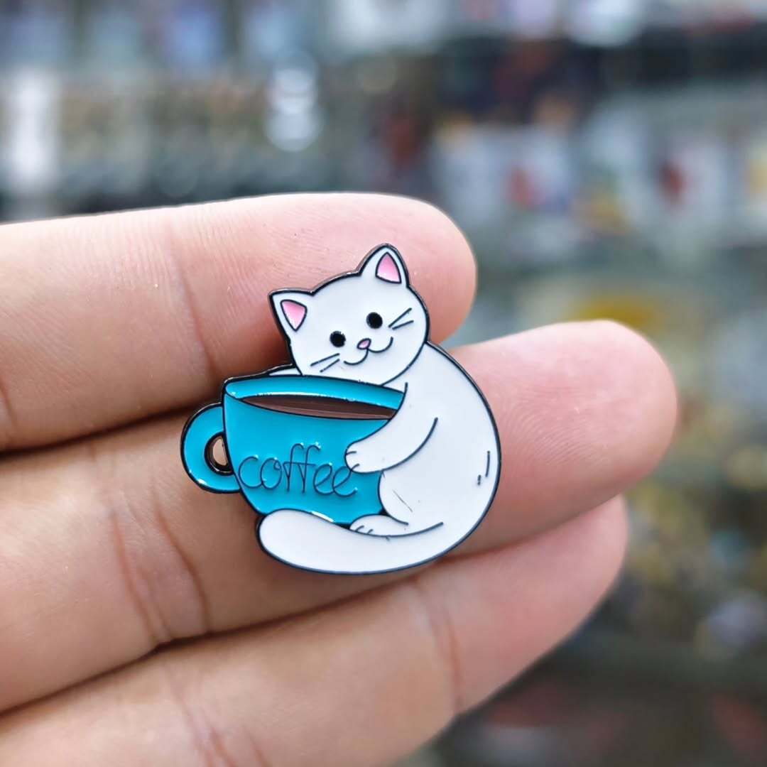 Coffee Cat Pins - alternate view