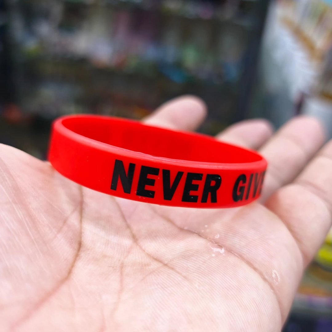 Never Give Up Silicone Bracelet - alternate view