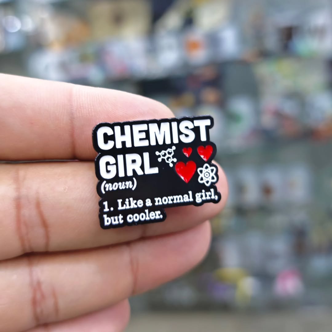 Chemist Girl Pins - alternate view