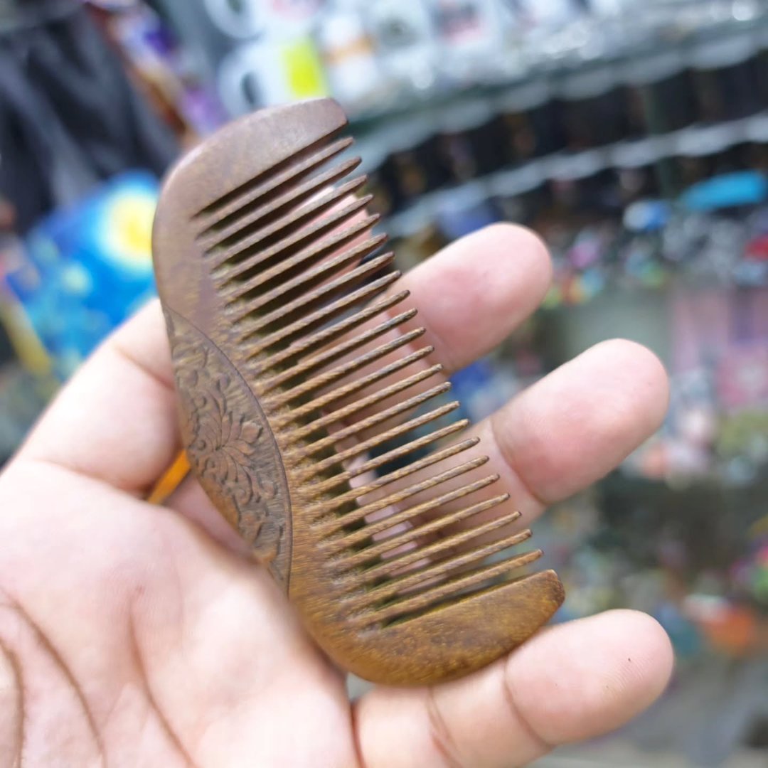 Chinese Wooden Hair Comb - alternate view