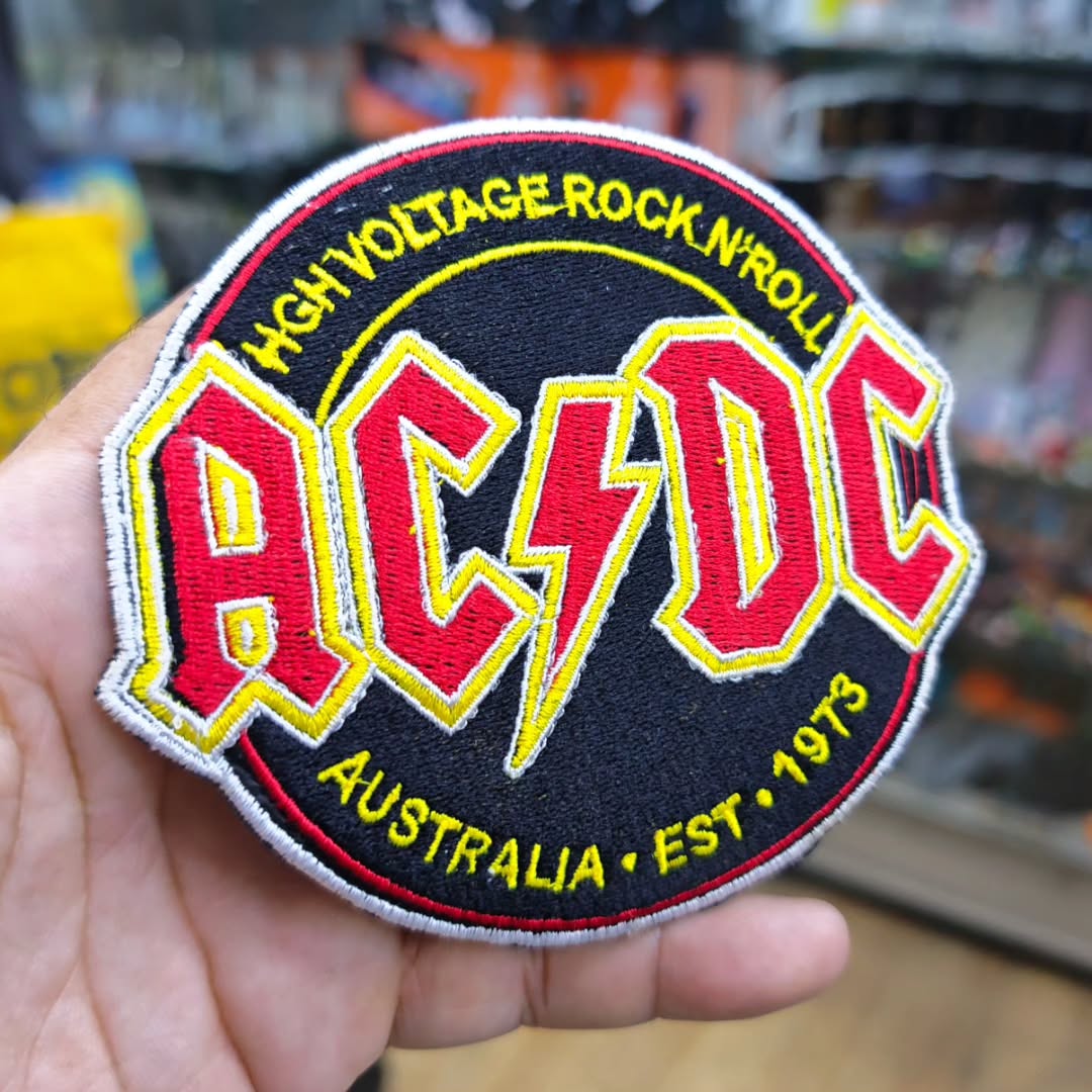 Embroidered Patch AC DC 110 x 115 MM - alternate view