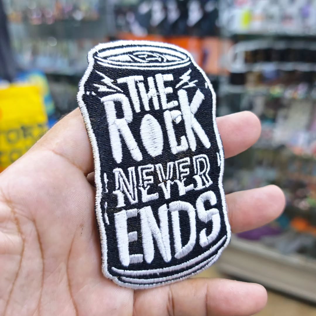 Embroidered Patch The Rock Never Ends 60 x 110 MM - alternate view