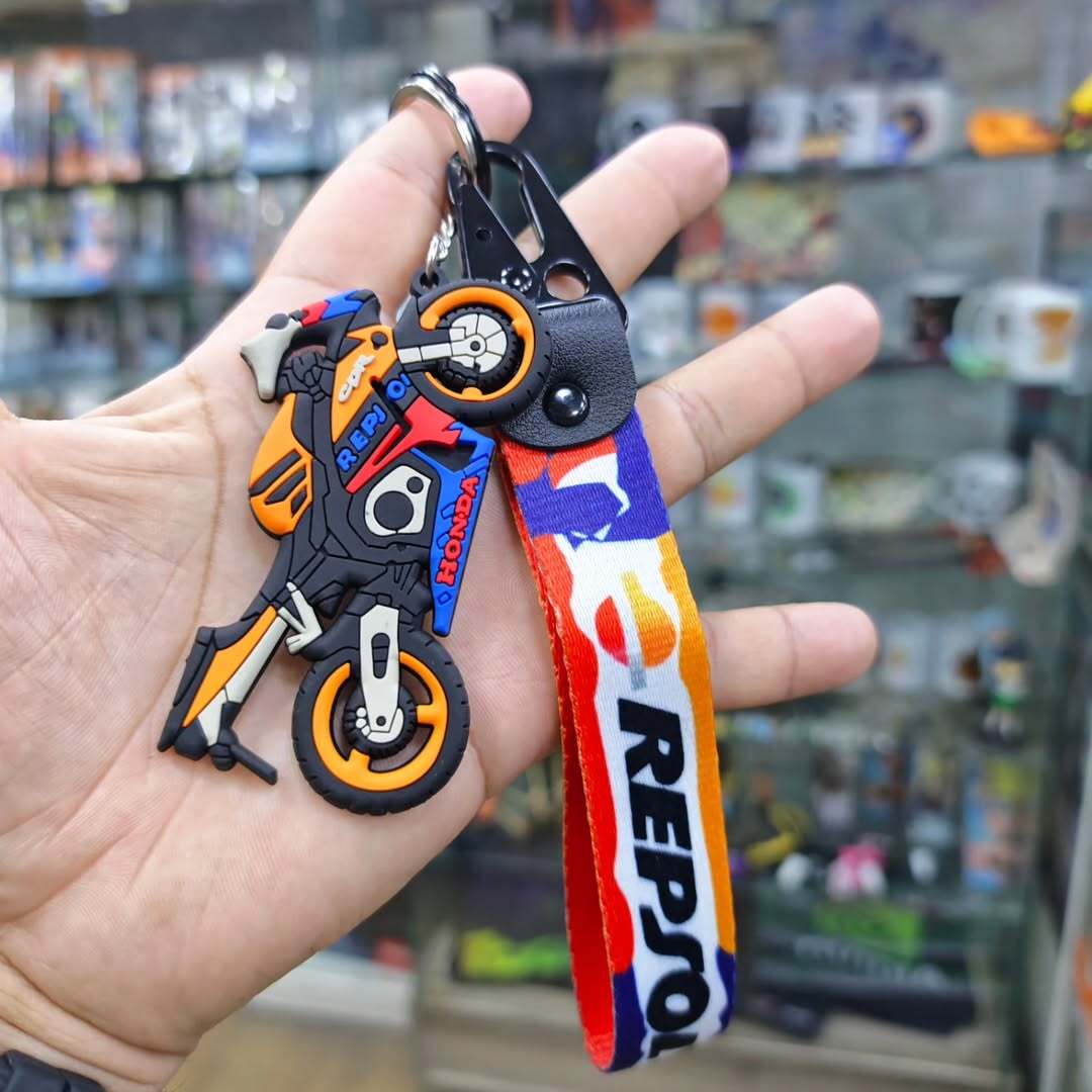 Repsol Motorcycle Sport Car Keychain - alternate view