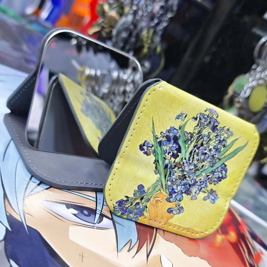Van Gogh Pocket Mirror with Vase and Irises - alternate view
