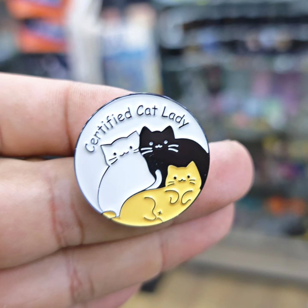 Certified Cat Lady Pins - Metal Pins