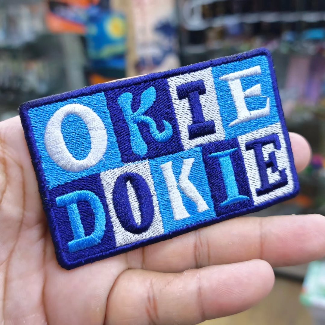 Embroidered Patch Okie Dokie 95 x 60 MM - Embroidered Patch