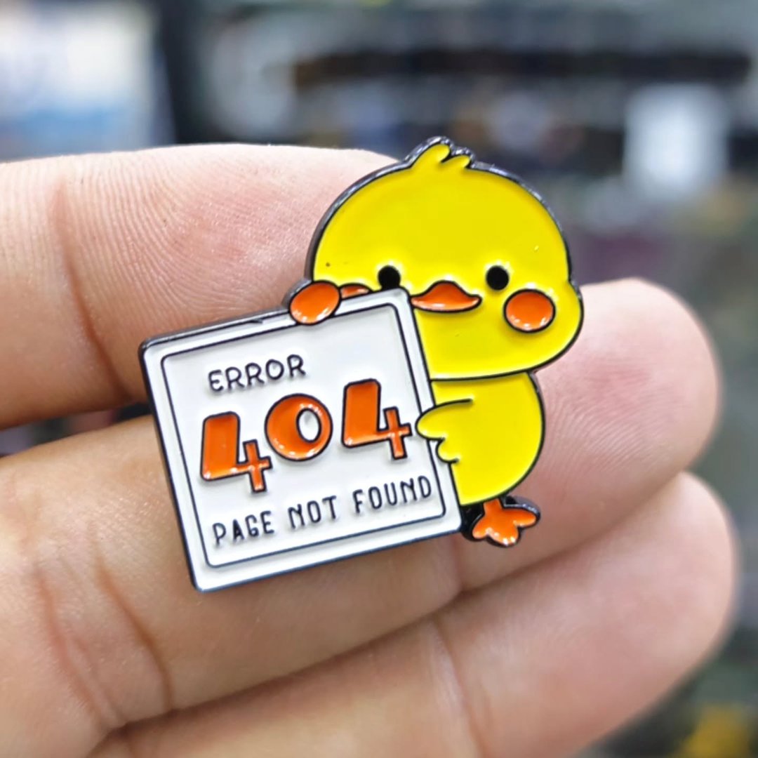Error 404 Page Note Found Pins - Metal Pins
