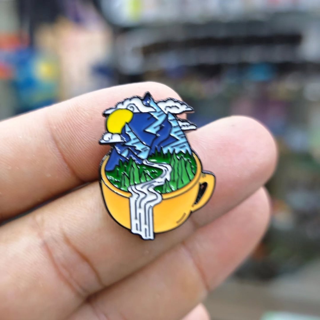 Cup Travel Nature Pins - Metal Pins