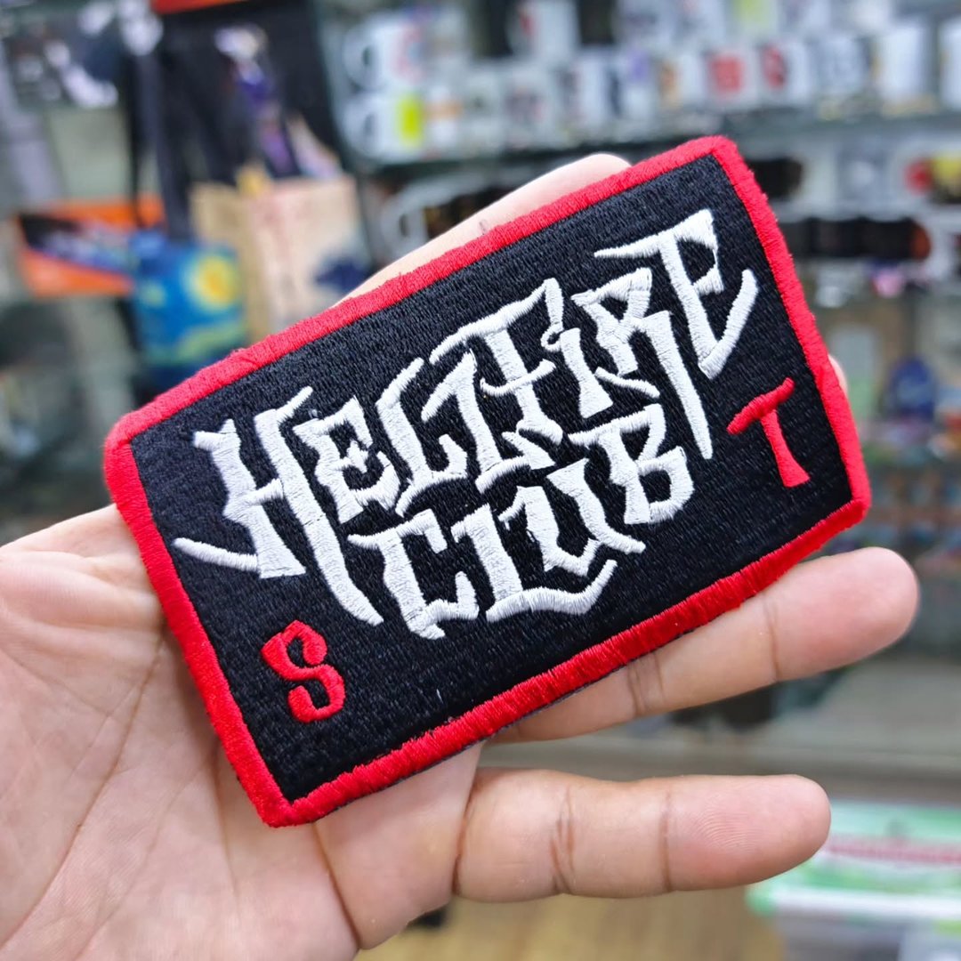 Patch Embroidery Stranger Things Hellfire Club 75 x 120 MM - Embroidered Patch