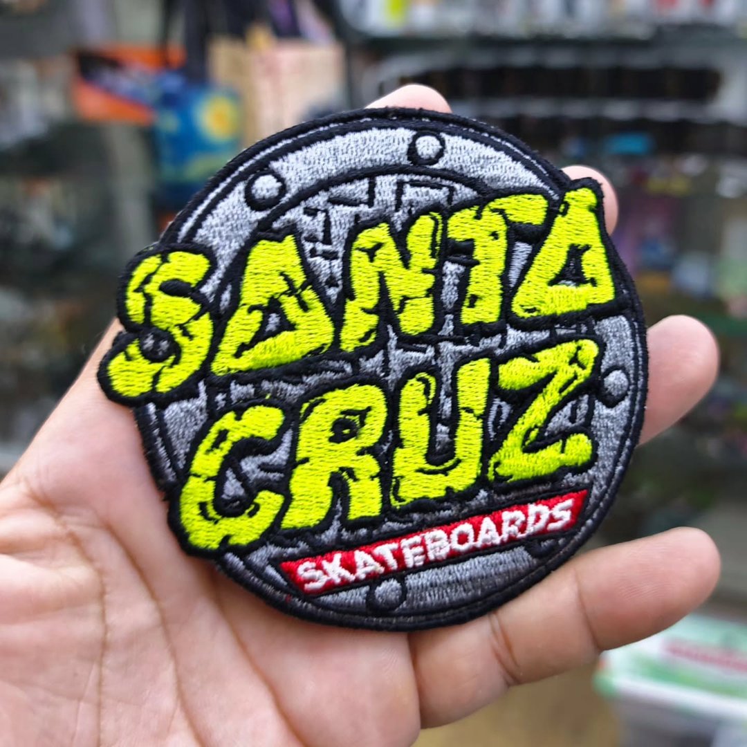 Patch Embroidery Skateboard Santa Cruz 95 x 95 MM - Embroidered Patch