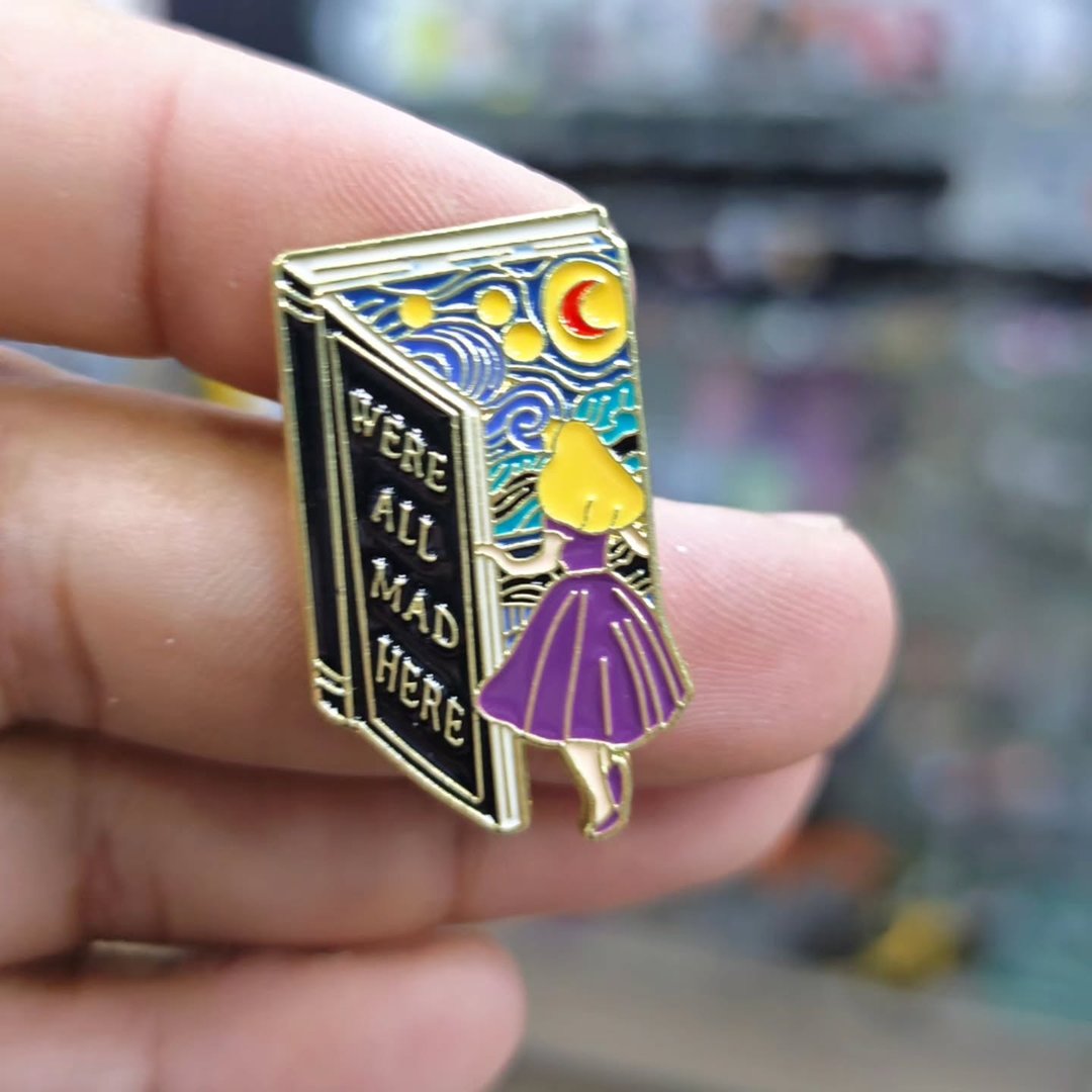 Were All Mad Here Pins - Metal Pins