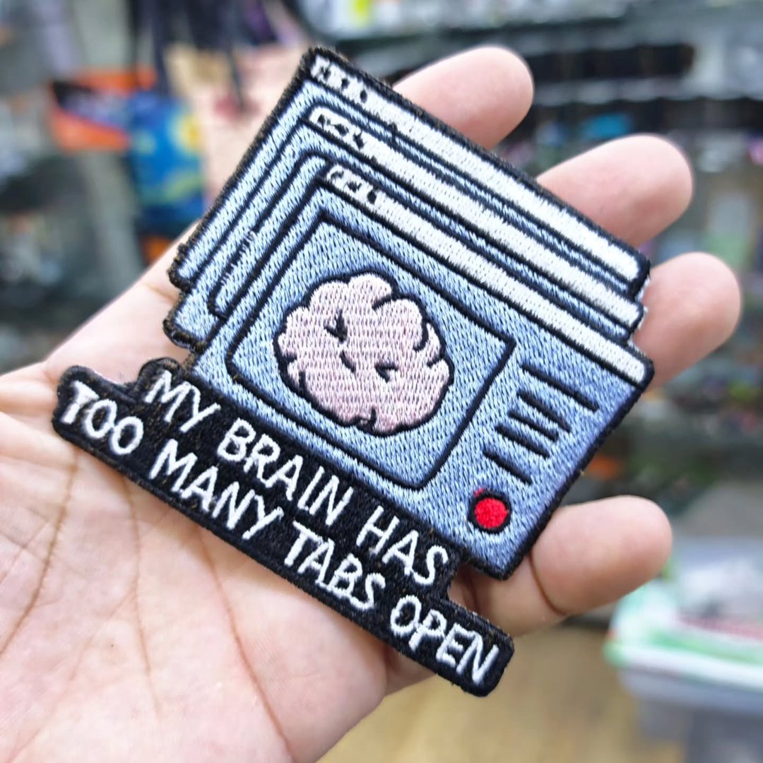 Embroidered Patch My Brain Tabs 80 x 95 MM - Embroidered Patch