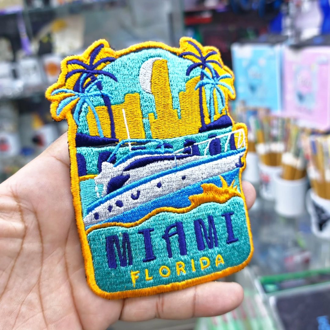 Embroidered patch Miami 130 x 100 MM - Embroidered Patch