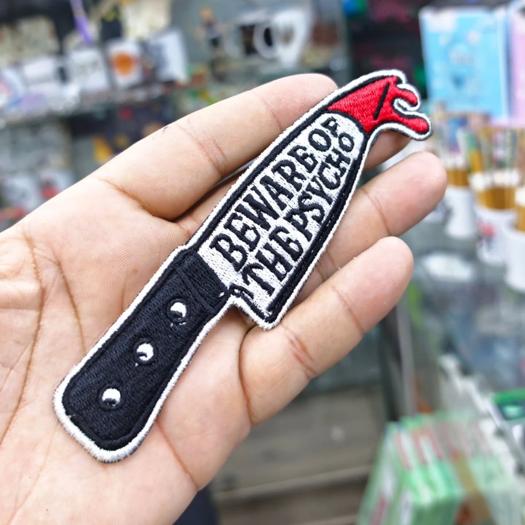Embroidered patch Beware Of Psycho 140 x 40 MM - Embroidered Patch