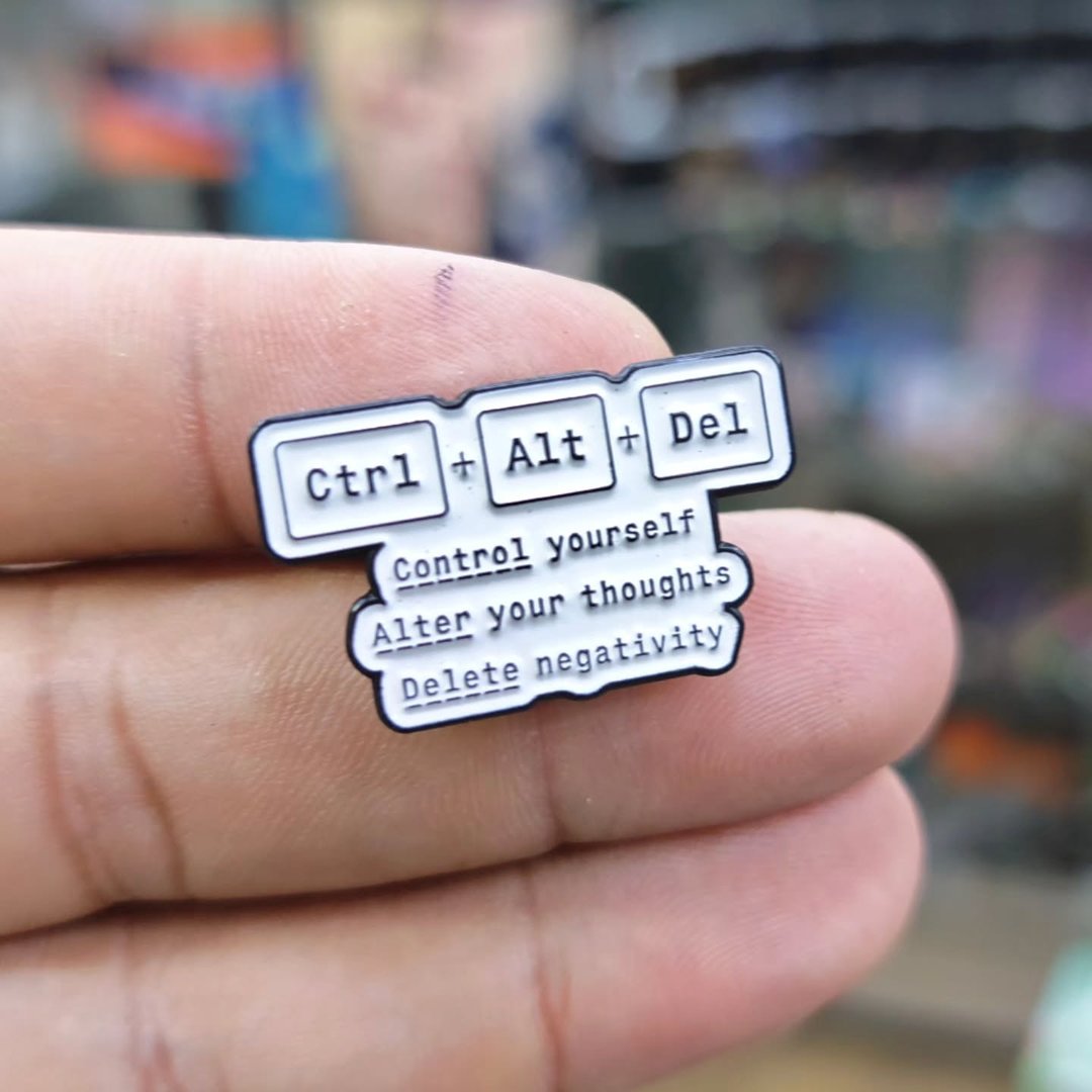 Ctrl Alt Del Pins - Metal Pins